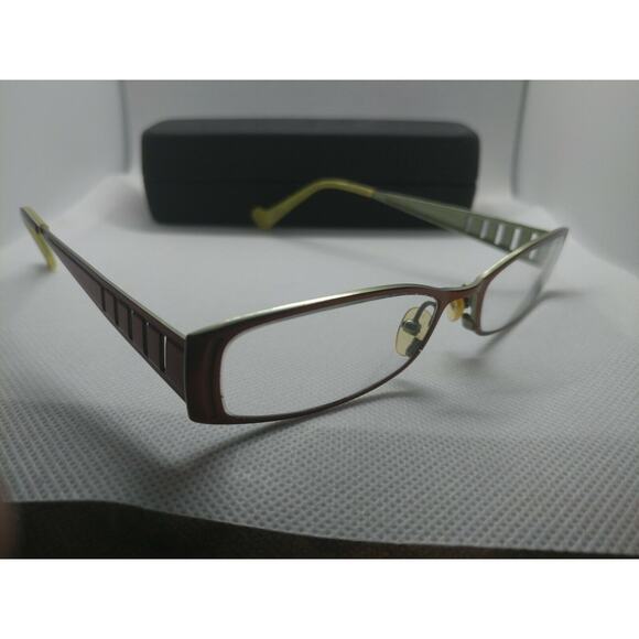 Titanium OGI 5210 Slim Orange Copper & Lime Glasses Frames 51 17 135 - Picture 2 of 10